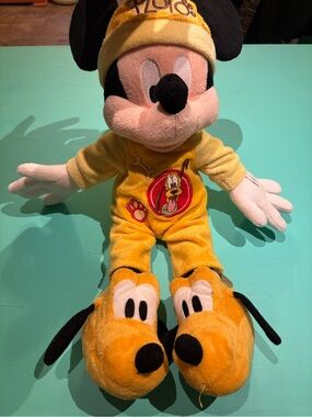 Big Deal/Disney’s  Rare/ Mickey Mouse 16” Stuffed Plush Animal/ Pluto Pajama Set